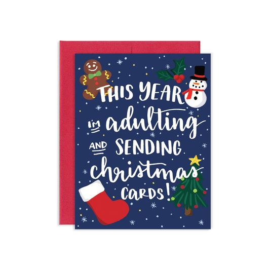 Adulting Christmas Greeting Card | Old Logo