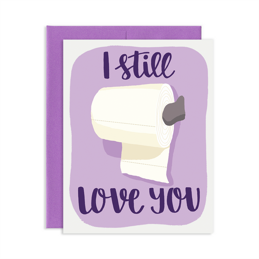 Toilet Paper Wrong Way Greeting Card | Old Logo