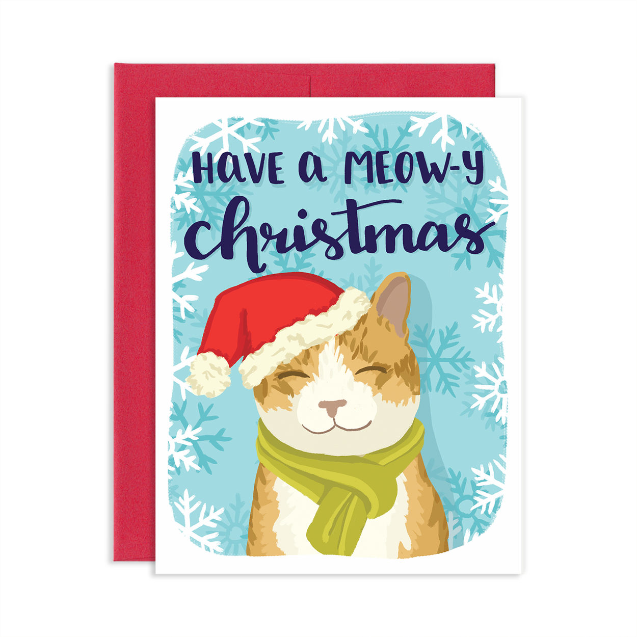 Meowy Christmas Cat Holiday Ornament Card Set