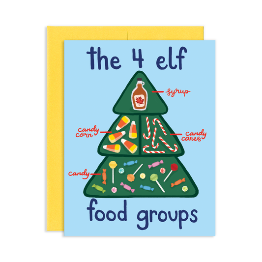 Elf Food Groups Greeting Card