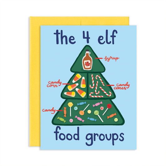 Elf Food Groups Greeting Card | Old Logo