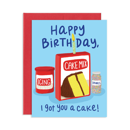 Boxed Cake Birthday Greeting Card