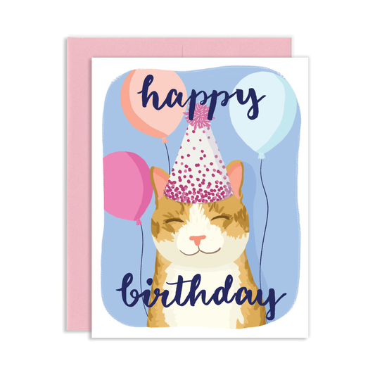 Birthday Cat Greeting Card