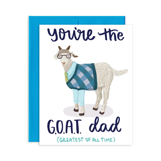 GOAT Dad Greeting Card | Old Logo