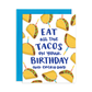 Taco Fiesta Birthday Greeting Card | Old Logo