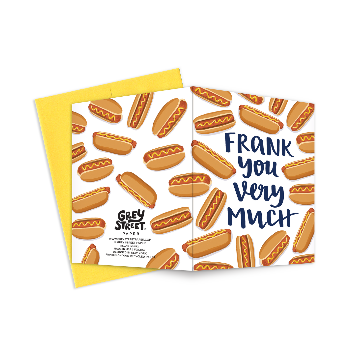 Thank You Hot Dogs Greeting Card