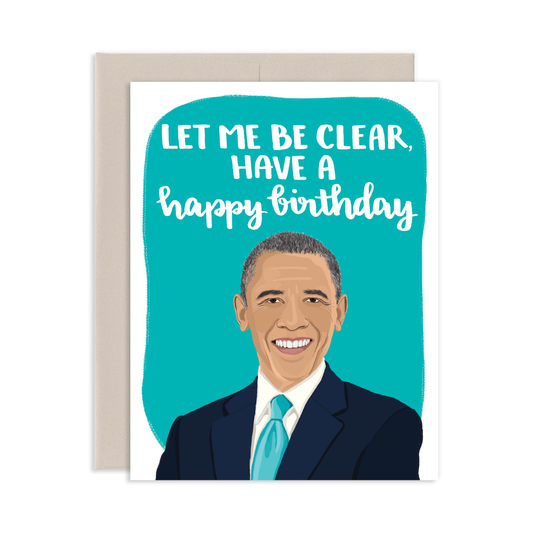 Barack Obama Birthday Greeting Card