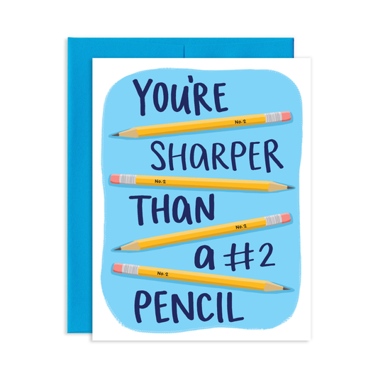 Sharp As A Pencil Greeting Card | Old Logo