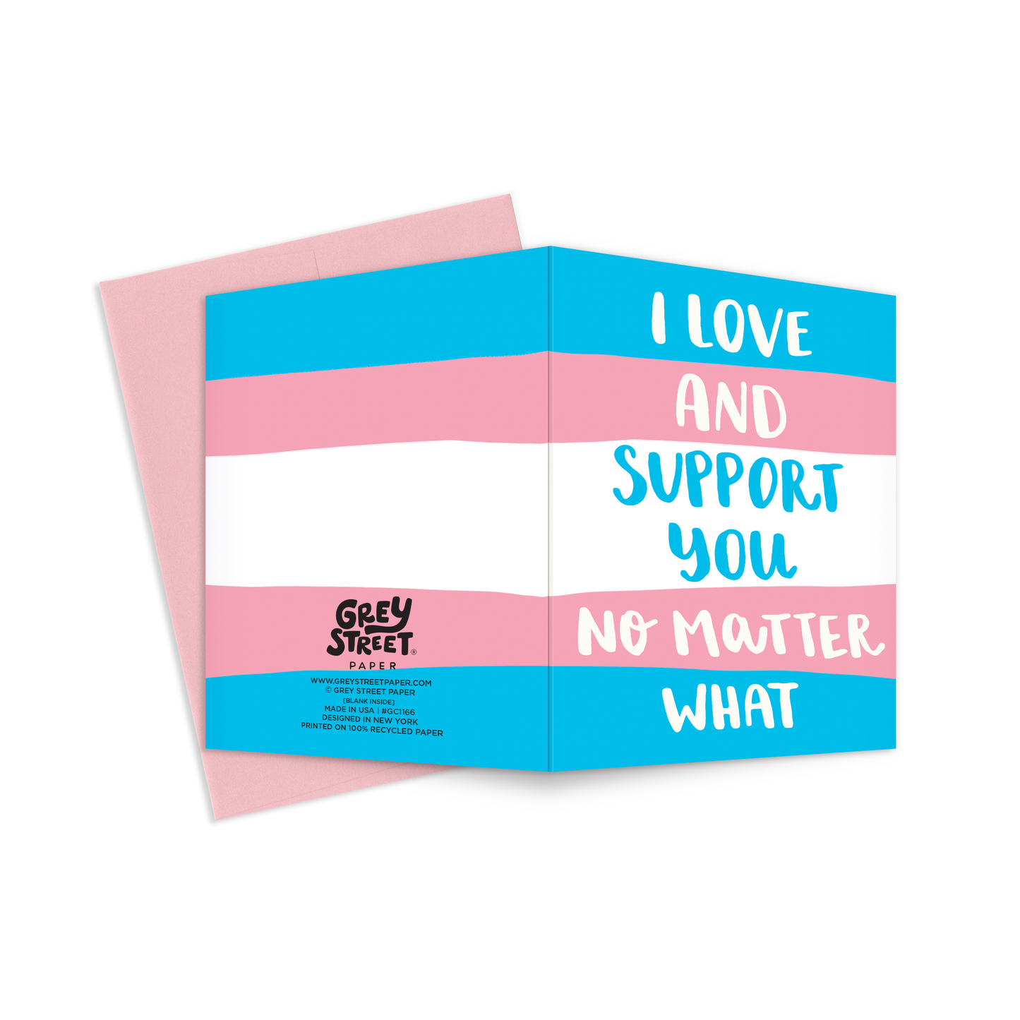 Trans Flag Support Greeting Card