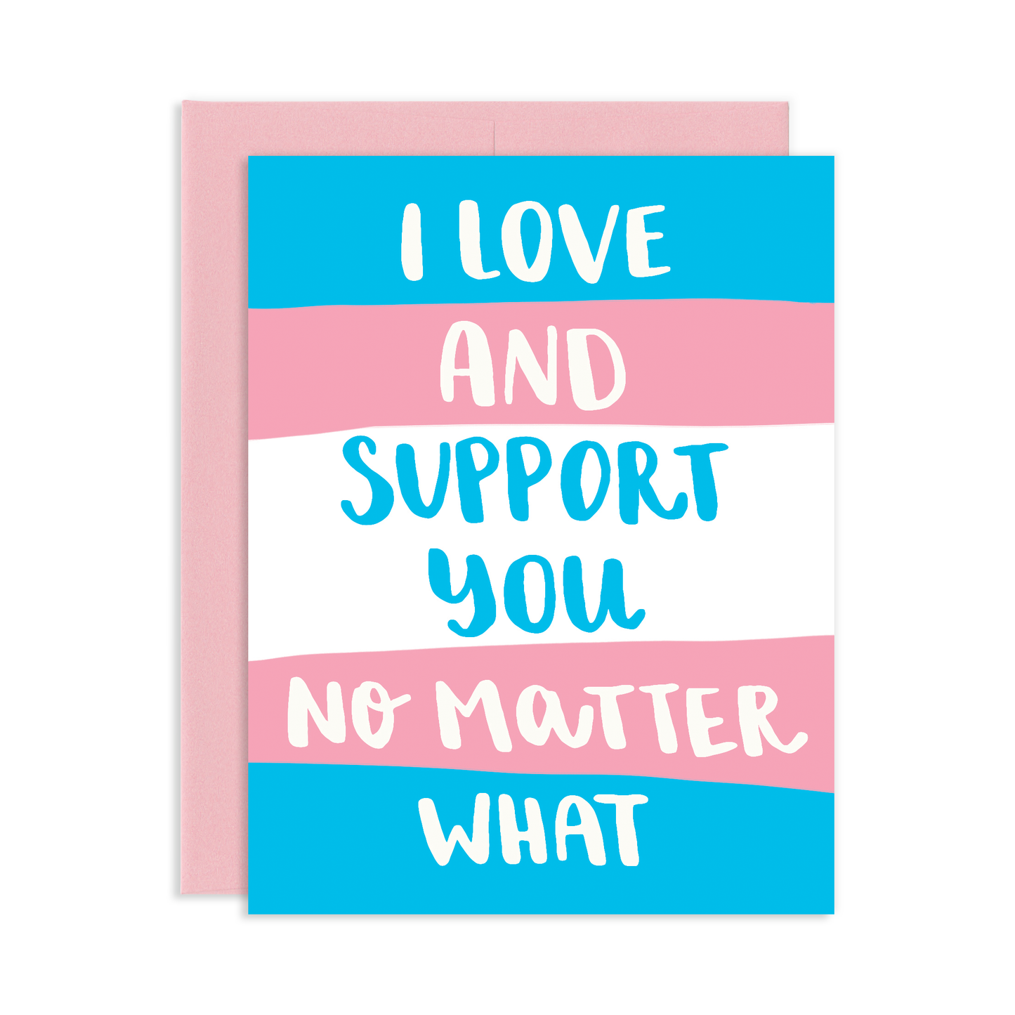 Trans Flag Support Greeting Card