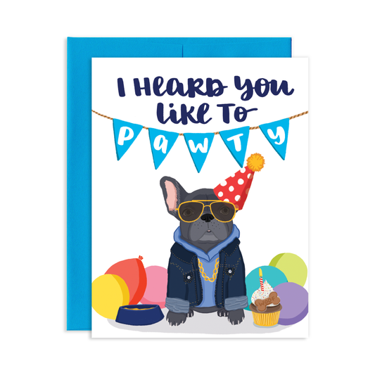 Pawty Dog Greeting Greeting Card