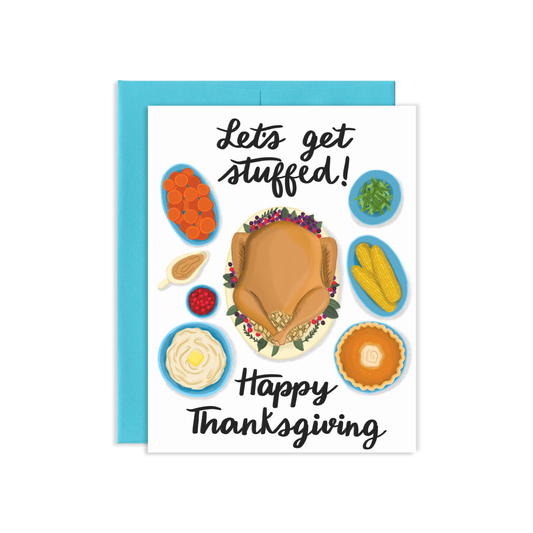 Get Stuffed Thanksgiving Greeting Card | Old Logo