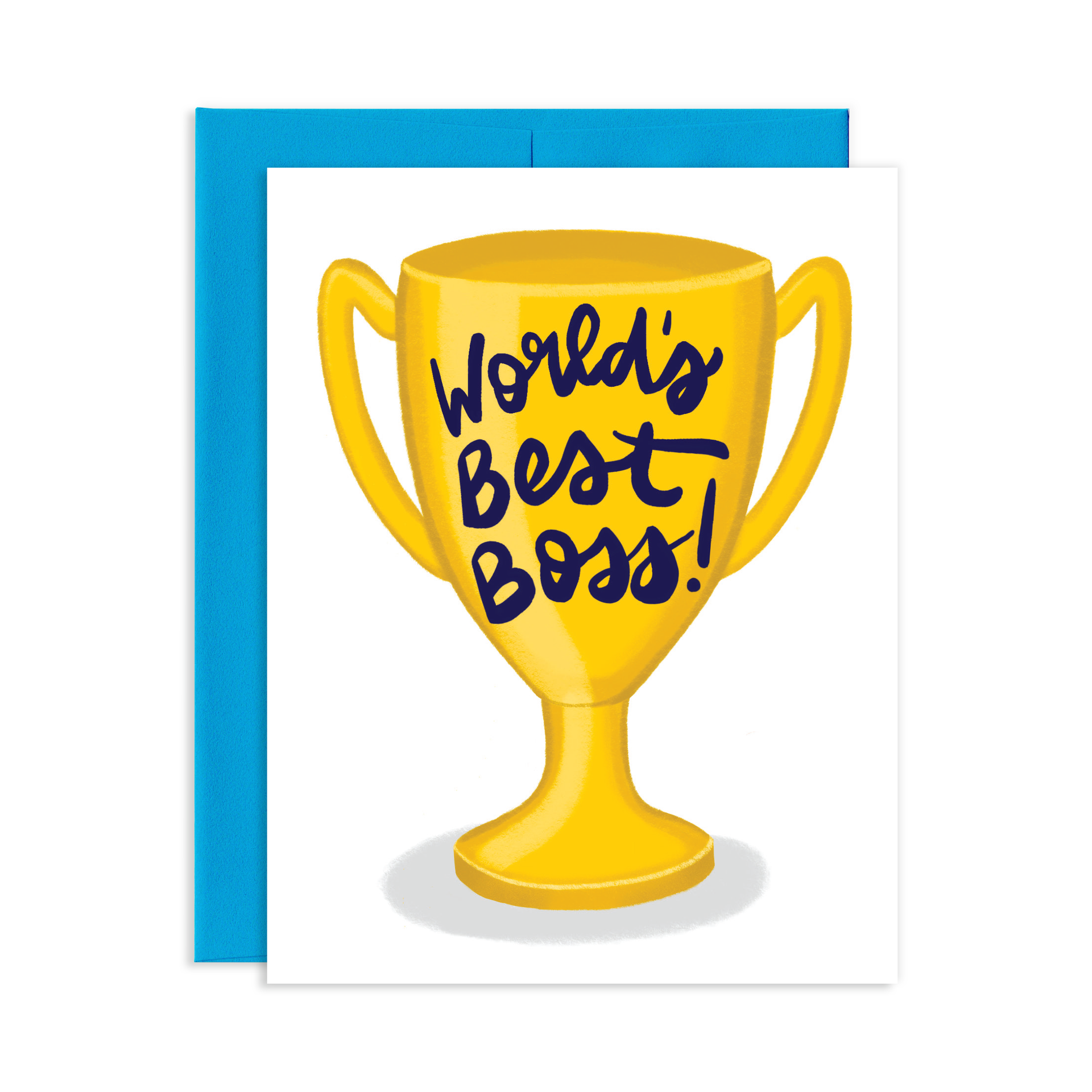 Best Boss Trophy Card Boss's Day Card Grey Street Paper
