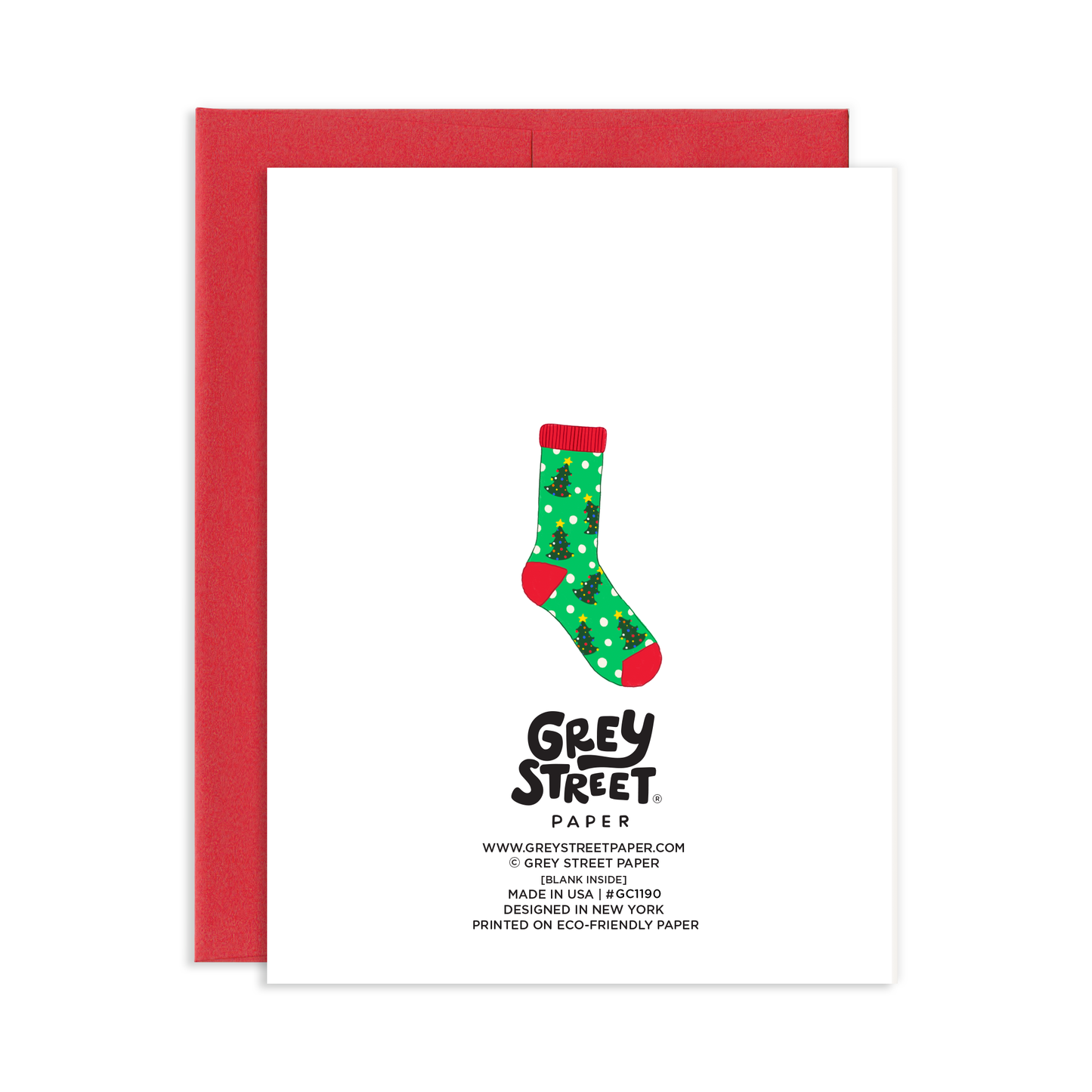 Fuzzy Christmas Socks Funny Greeting Card