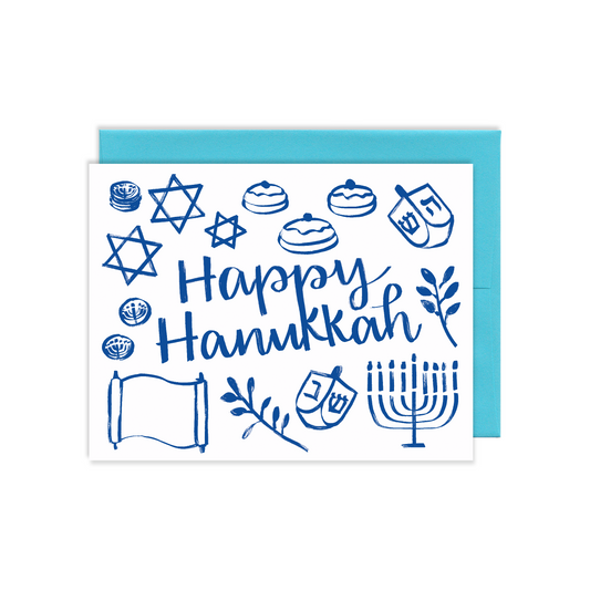 Happy Hanukkah Greeting Card | Old Logo