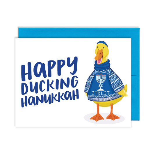 Ducking Hanukkah Greeting Card