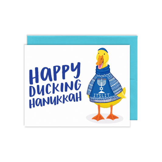 Ducking Hanukkah Greeting Card | Old Logo