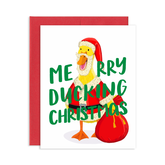 Ducking Christmas Greeting Card