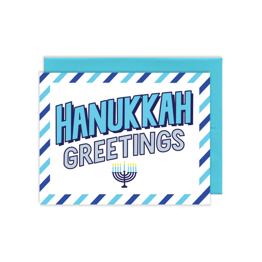 Hanukkah Greetings Greeting Card | Old Logo