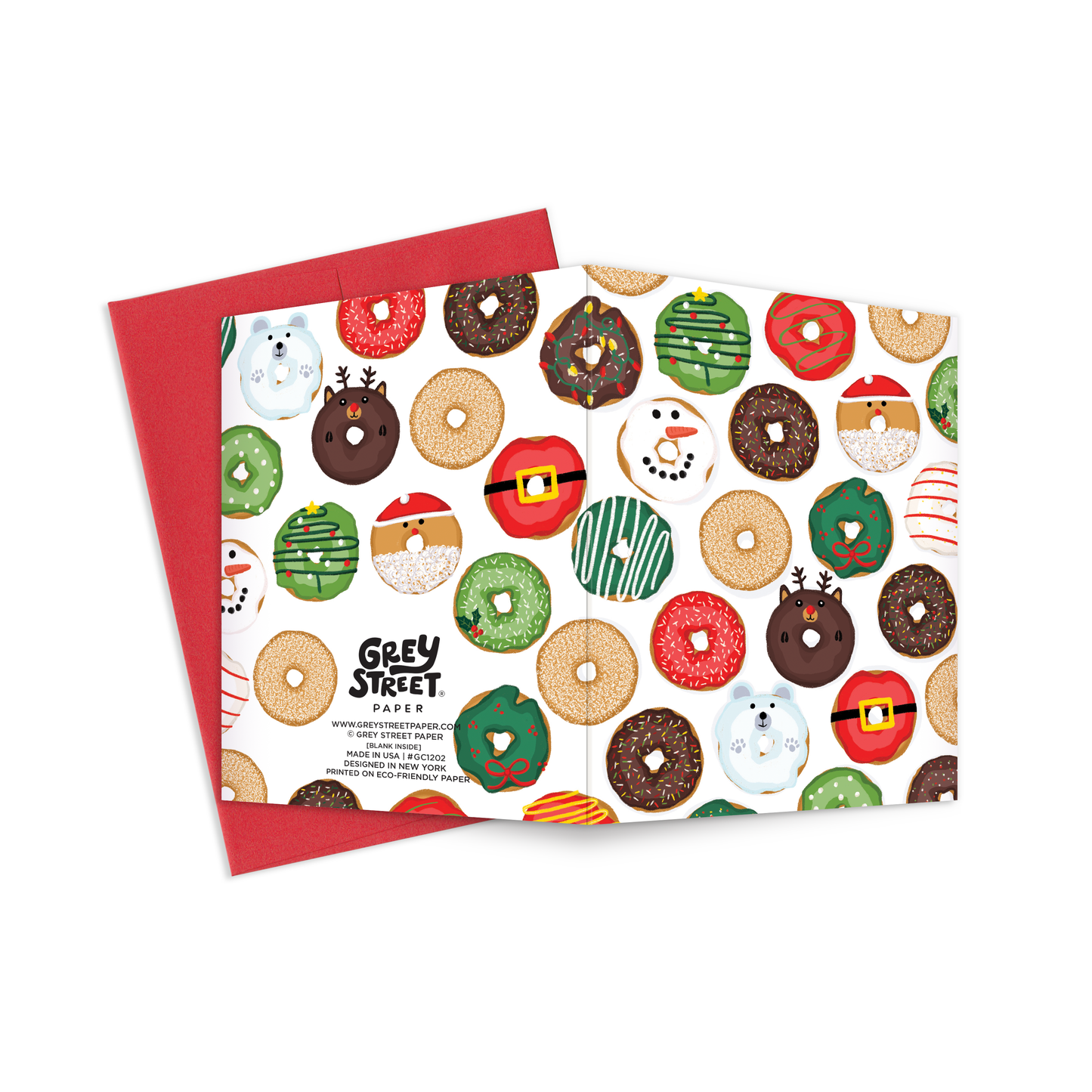 Holiday Donuts Christmas Greeting Card