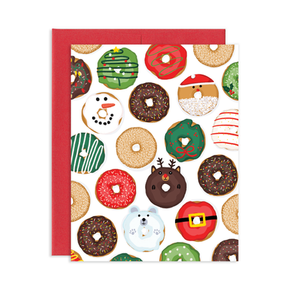 Holiday Donuts Christmas Greeting Card