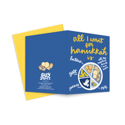 Hanukkah Pie Chart Greeting Card