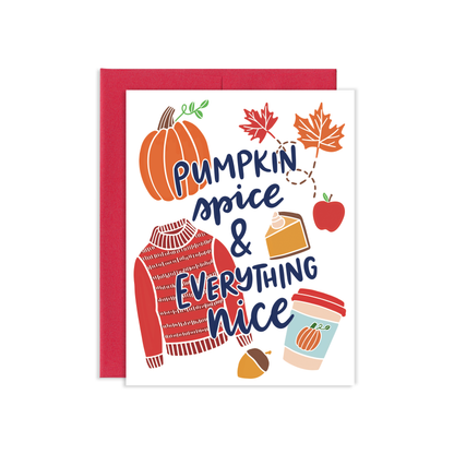 Pumpkin Spice Greeting Card *