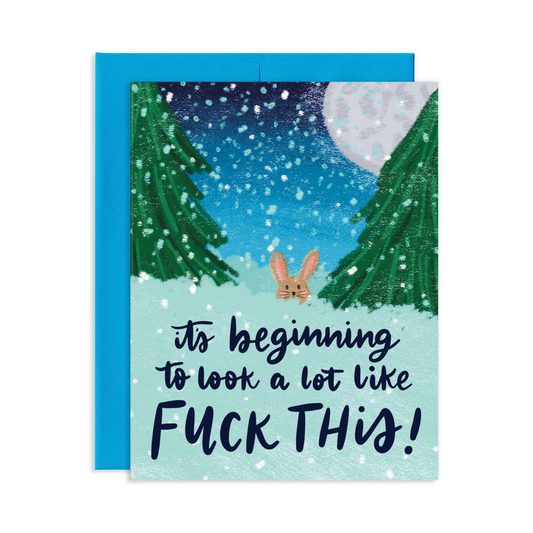 Fuck This Winter Holiday Christmas Greeting Card