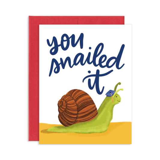 Snailed It Graduation Greeting Card | Old Logo