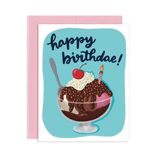 Happy Birthdae Ice Cream Greeting Card | Old Logo