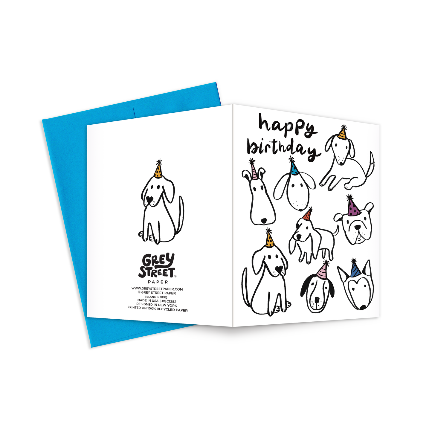 Party Hat Dog Greeting Card