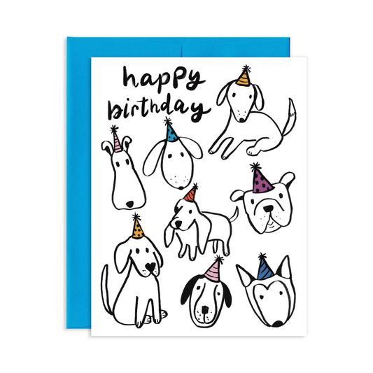 Party Hat Dog Birthday Greeting Card