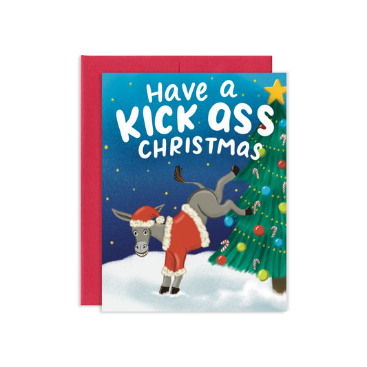 Kick Ass Christmas Greeting Card | Old Logo