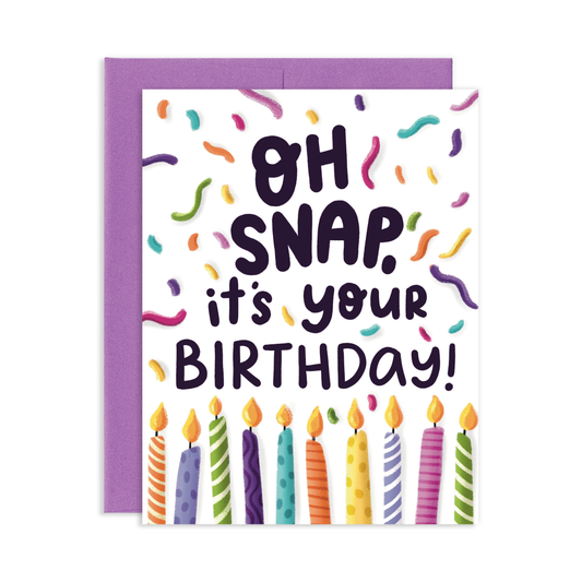 Oh Snap Birthday Greeting Card | Old Logo