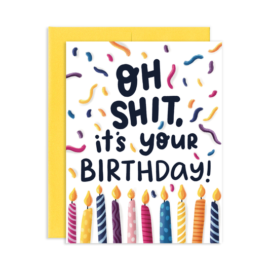 Oh Shit Birthday Greeting Card | Old Logo
