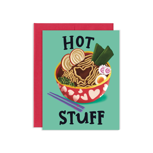 Hot Stuff Ramen Greeting Card | Old Logo