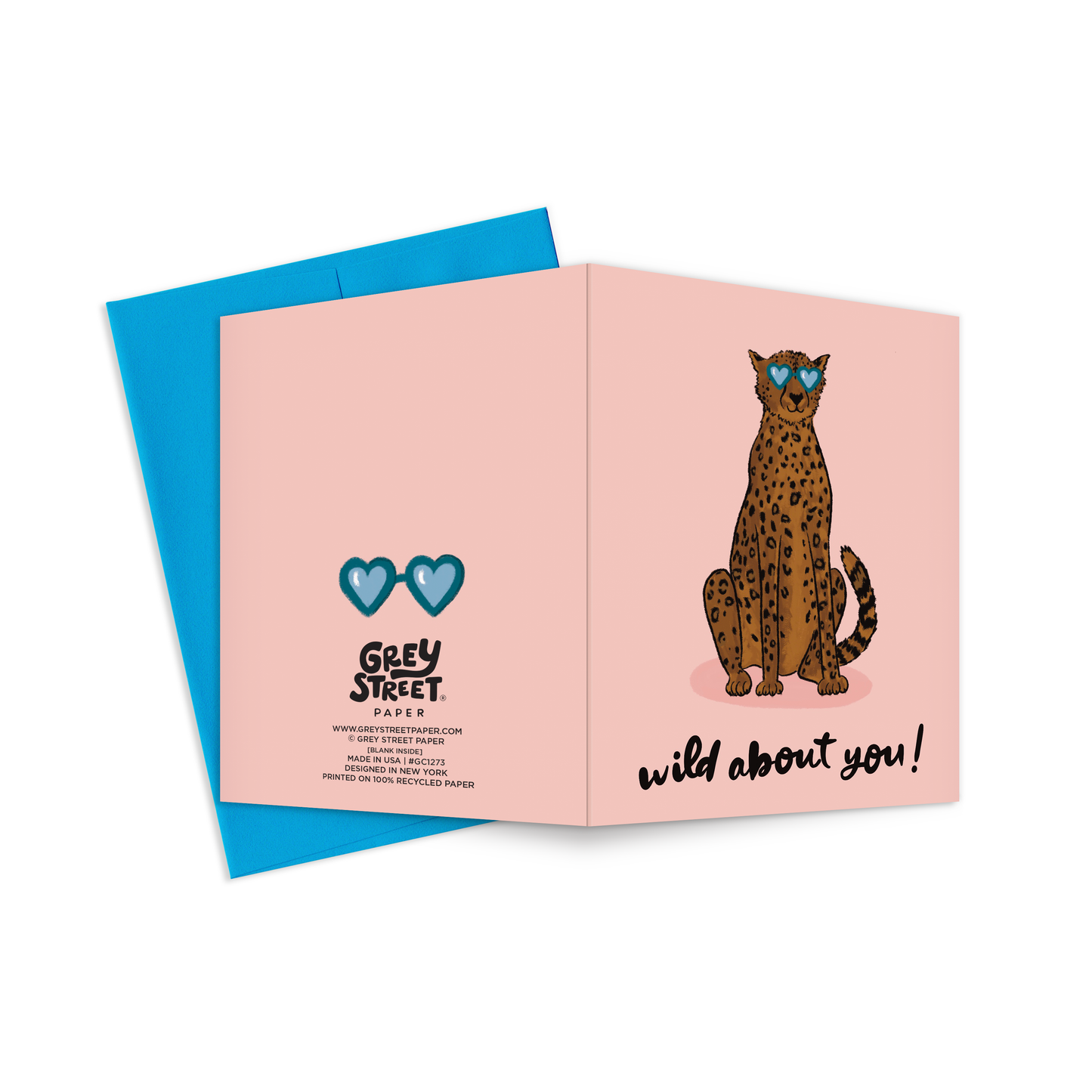 Wild About You Cheetah Greeting Card