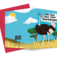 Ostrich Birthday Funny Greeting Card | Old Logo