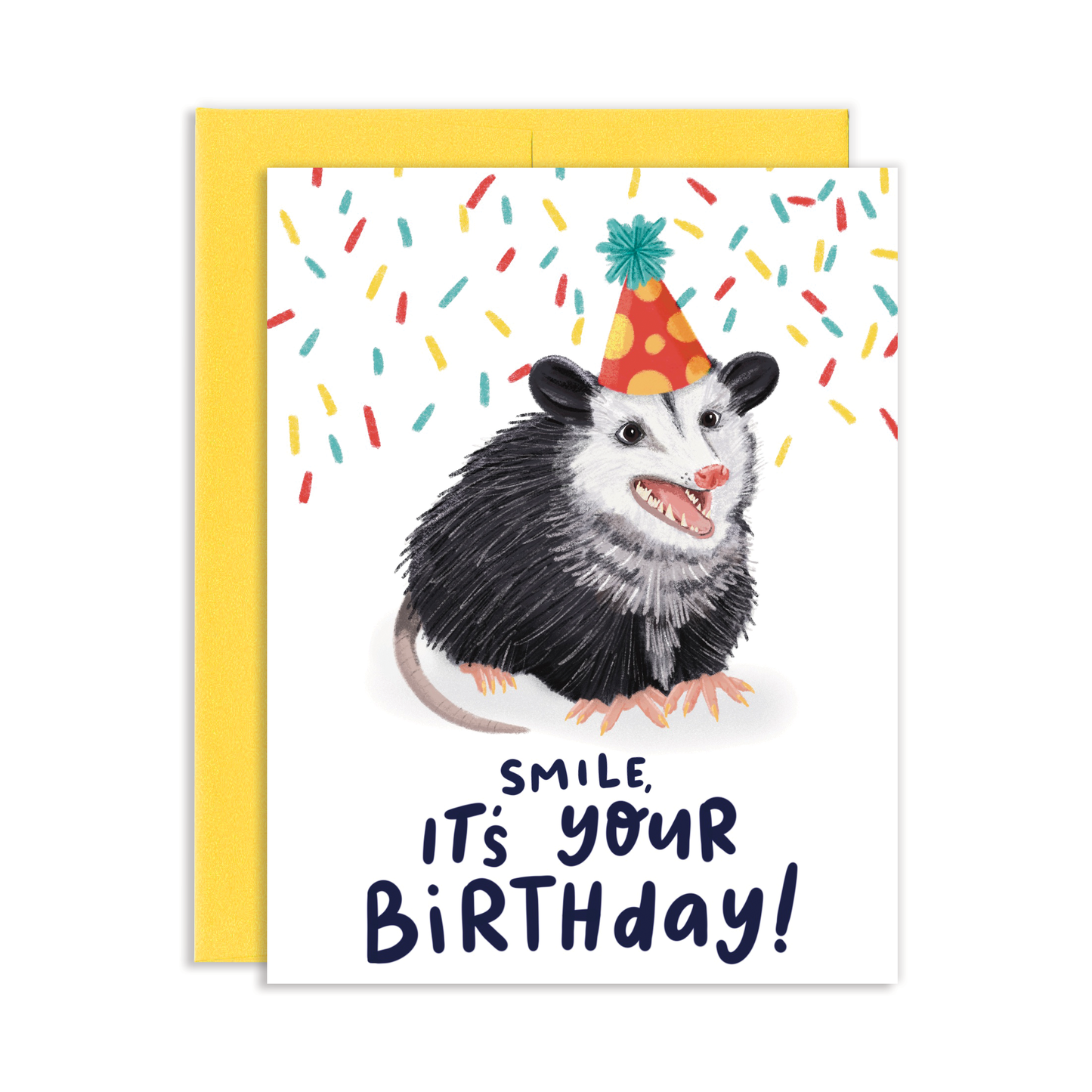 Opossum Birthday Greeting Card
