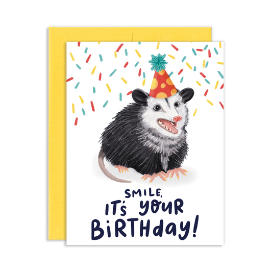 Opossum Birthday Greeting Card