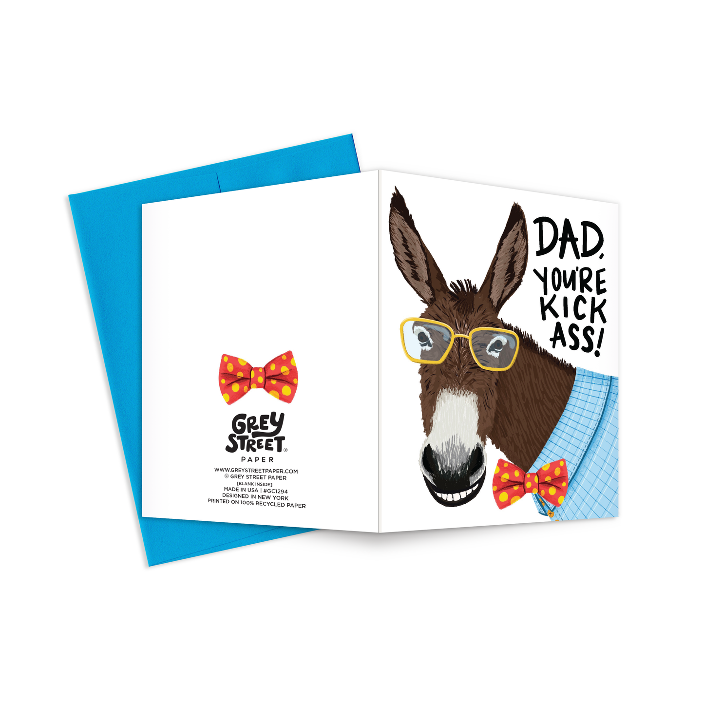 Kick Ass Donkey Dad Greeting Card