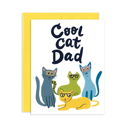 Cool Cat Dad Greeting Card | Old Logo