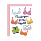 Thank You Support Bra Greeting Card