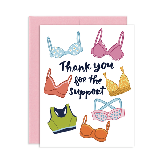 Thank You Support Bra Greeting Card | Old Logo