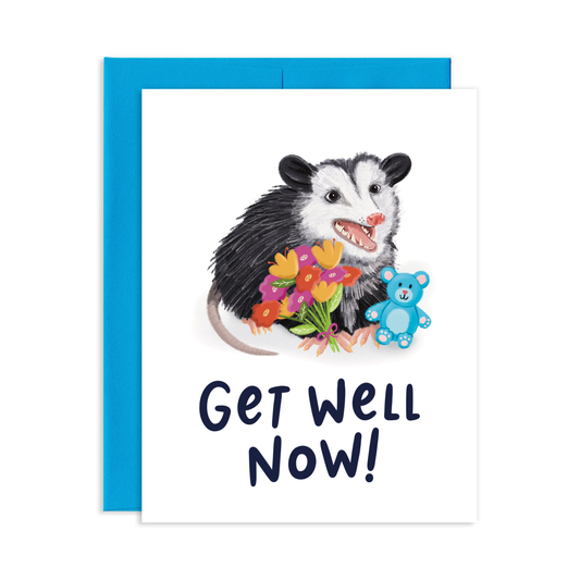Opossum Get Well Greeting Card