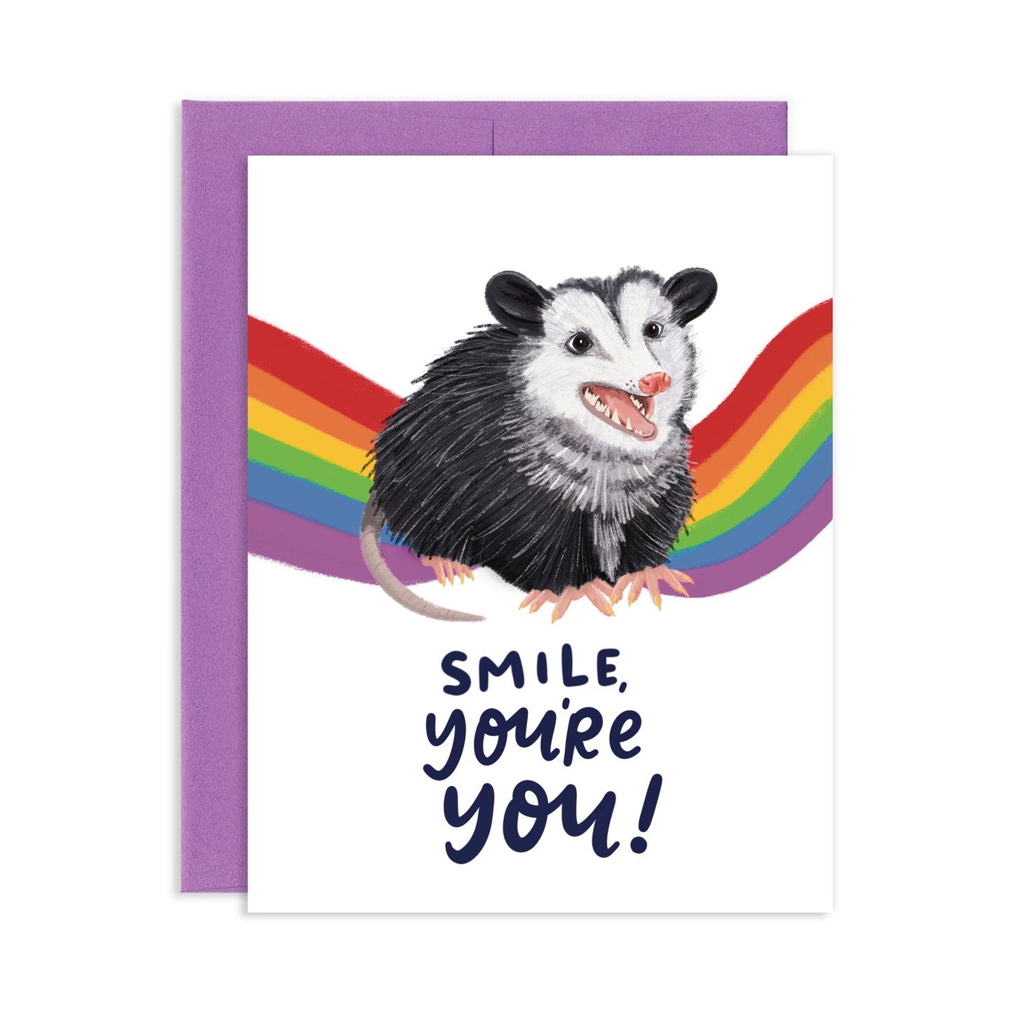 Smile You're You Opossum Greeting Card