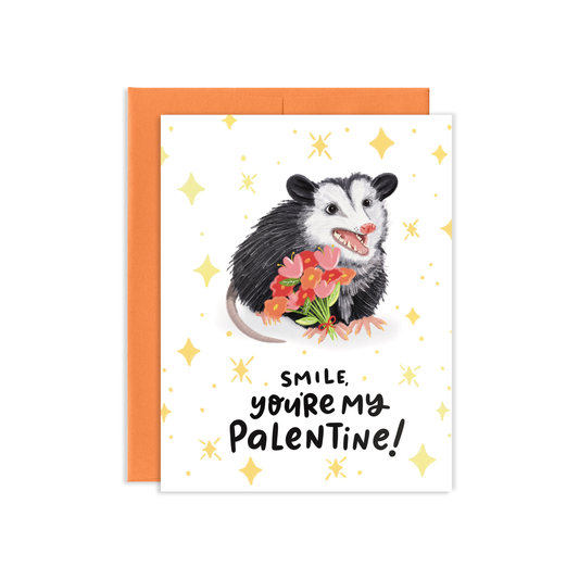 Smile Palentine Opossum Greeting Card | Old Logo