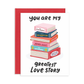 Books Love Story Greeting Card