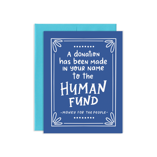Human Fund Greeting Card | Old Logo