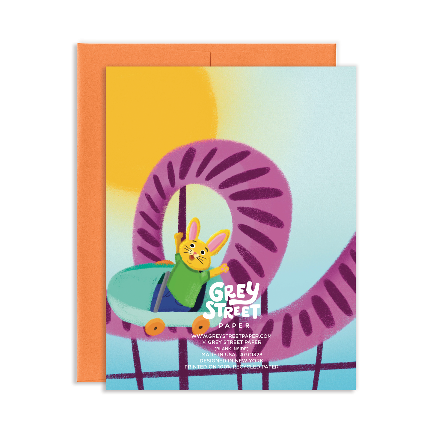 Bumpy Ride Rabbit Sympathy Greeting Card